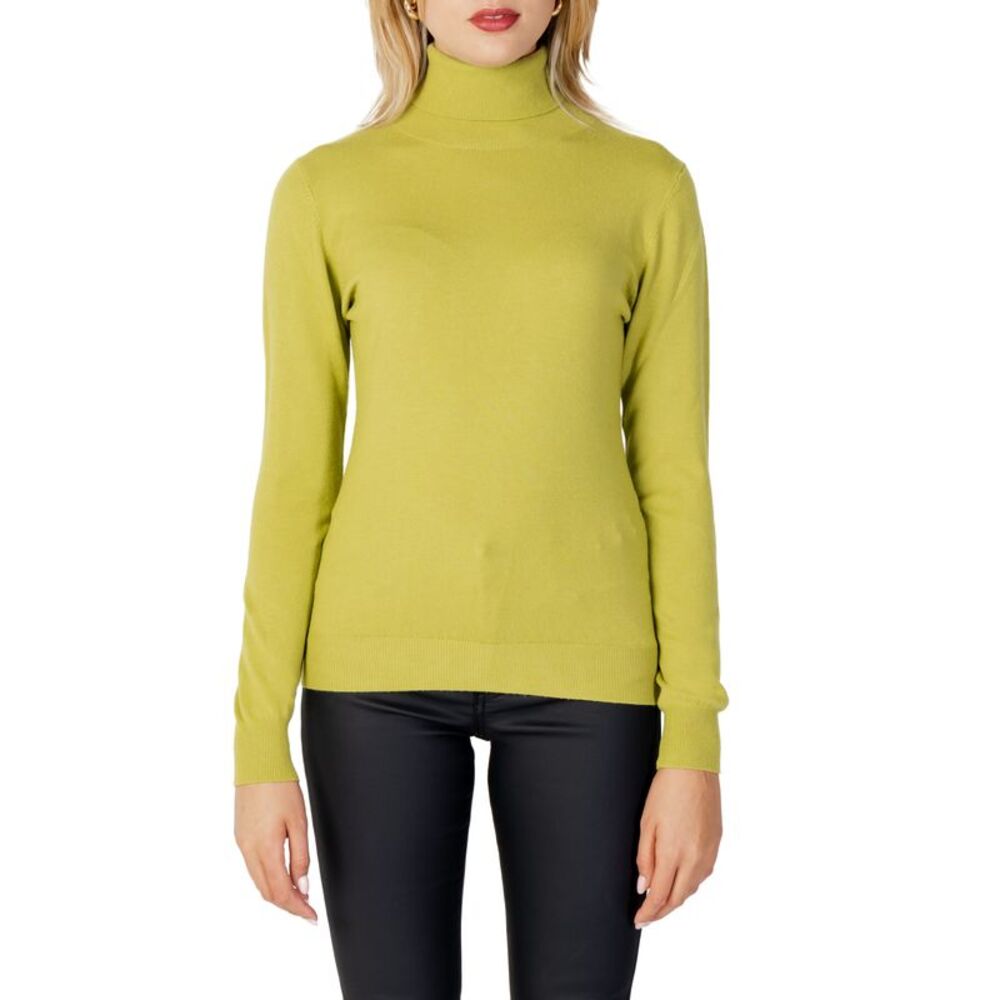 Sandro Ferrone Mock Neck Knit Sweater Women Green Knitwear